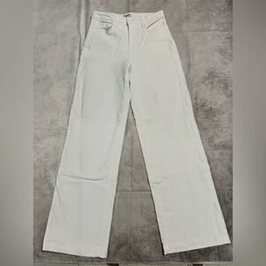 L'AGENCE Crisp White Wide Leg Jeans